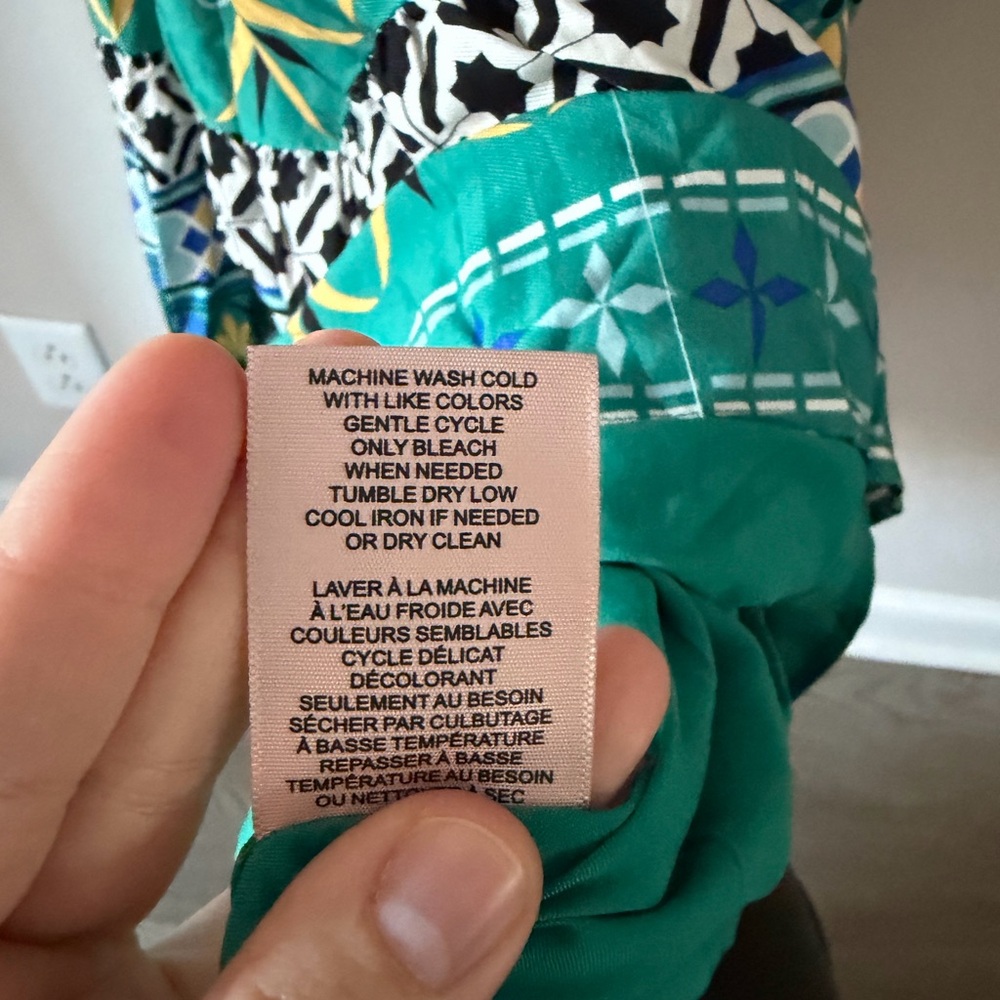 Philosophy Teal and Yellow Geometric Patterned Maxi Dress Size Small NWT - Picture 4 of 11